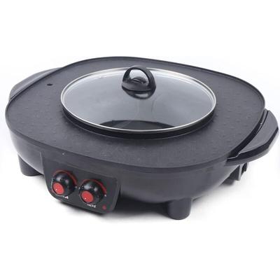 Gojoy - 2 In 1 Hotpot und Grill, Elektrischer Hotpot Topf Elektrogrill Antihaft-Rauchloser Image