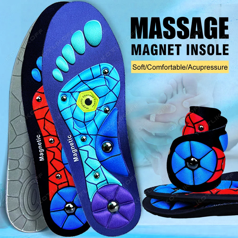 Orthopädische Magnet-Einlegesohle, Technologie, unterstützt High-End-Akupressur-Fuß-Einlegesohlen, Anti-Ermüdungs-Gesundheits-Schuhpolster für Männer und Frauen Image