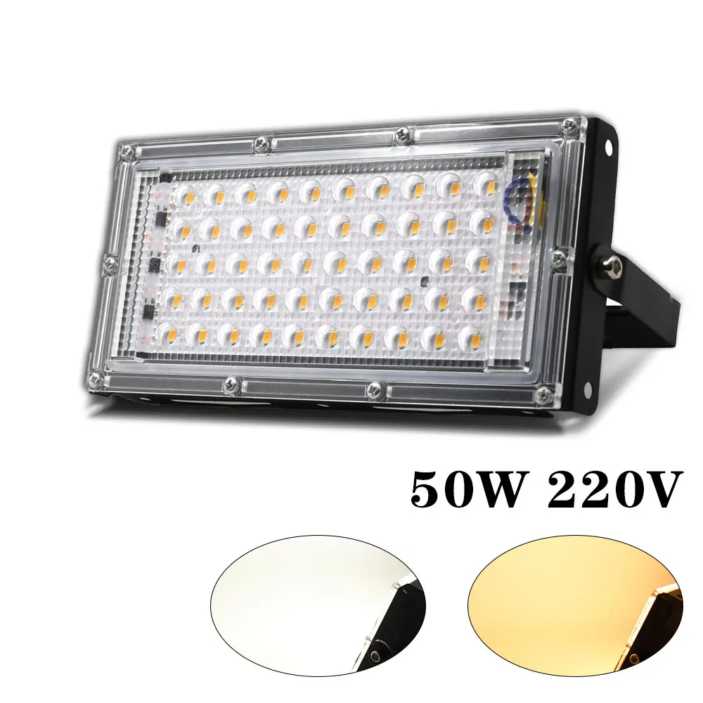 LED Flutlicht AC 220V 240V 50W IP65 Wasserdichte Outdoor Garten Projektor Beleuchtung Reflektor Scheinwerfer LED flutlicht Wand Lampe