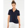 Poloshirt "Poloshirt", Damen, Gr. 50, blau (marine), 95% Baumwolle, 5% Elasthan, B.C. BEST CONNECTIONS BY HEINE, unifarben, Kurzarm, Shirts