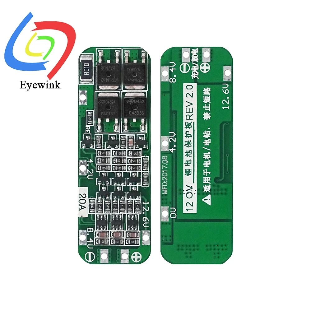 3S 20A Li-Ionen-Lithium-Akku 18650 Ladegerät PCB BMS Schutzplatine für Bohrmotor 12,6 V Image