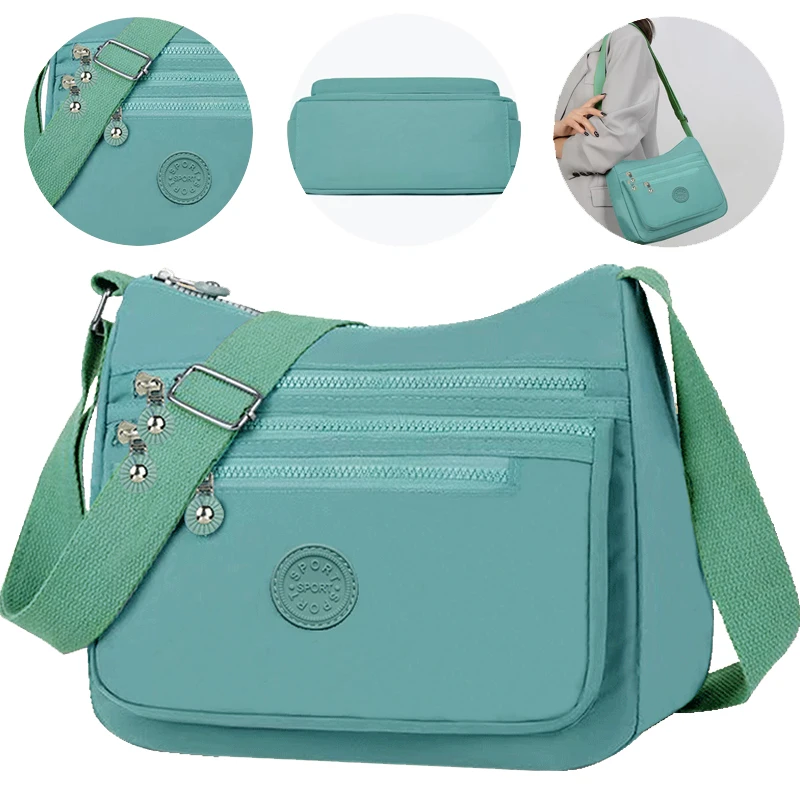 Neutrale Herren- und Damen-Umhängetasche aus Nylon für Freizeitkleidung, modische Canvas-Tasche für Damenschuhe.