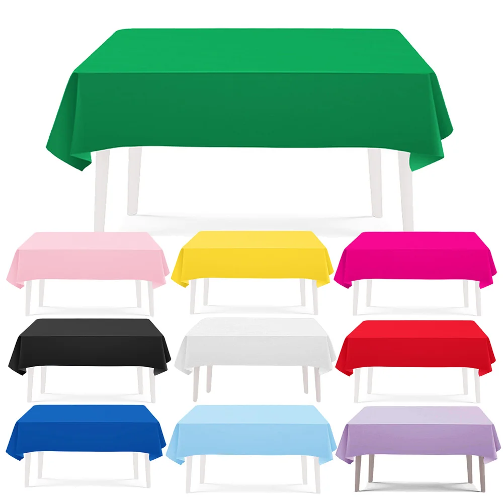Einfarbige Einweg-Tischdecke in 10 Farben Erhältlich: Rosa, Rot, Blau, Gelb, Grün, Weiß, Schwarz, Geburtstagsdekoration Image