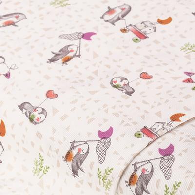 Baumwollstoff Pinguin Love „Pia“, natur-color Image
