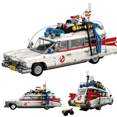 MINISO Disney Kompatibel 10274 Ghostbusters Ecto-1 Bausteine Auto Modell Ziegel für Kinder Image
