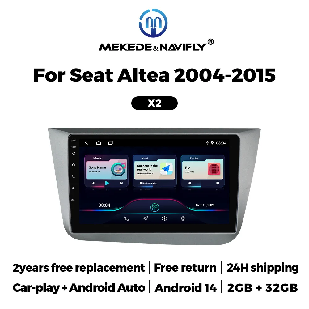 MEKEDE 9'' Android Auto Radio Bildschirm Für Seat Altea XL Toledo 2004-2015 Multimedia Player GPS Navigation CarPlay auto Stereo WIFI Image