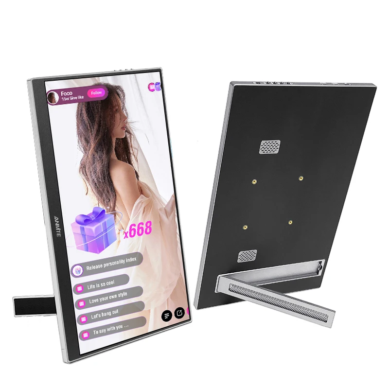 Anmite 15,6 Zoll kabelloser Projektionsmonitor, tragbares Display für Laptop, Mac und Telefon, WLAN-Projektion Image