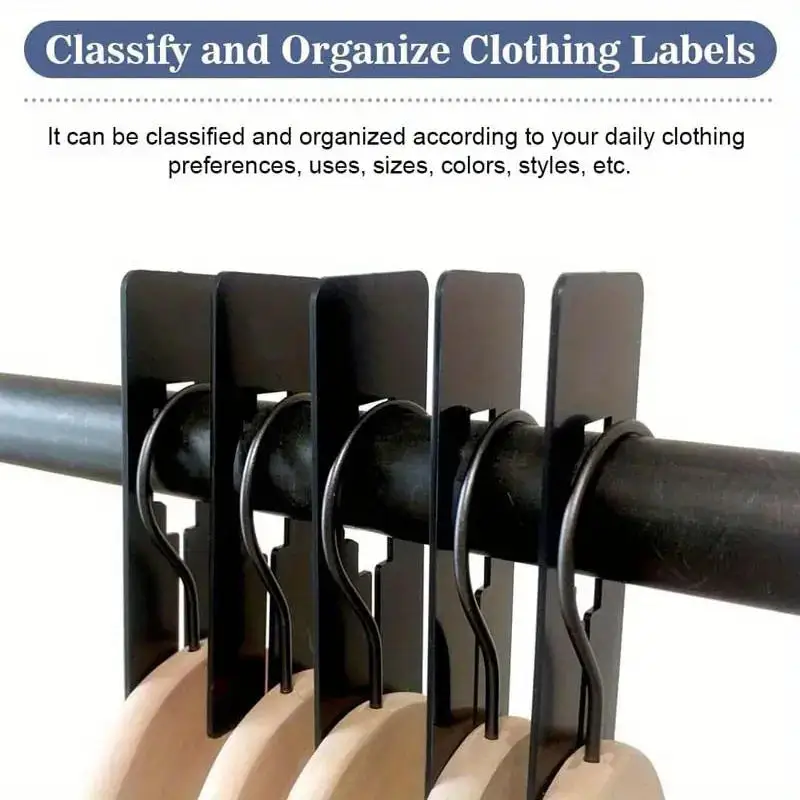 10 Teile/satz Kleidung Größe Schrank Rack Teiler Kleiderbügel Kleiderschrank Shop Schrank Teiler Koffer für Regale Hängende Kleidung Erwachsene Image