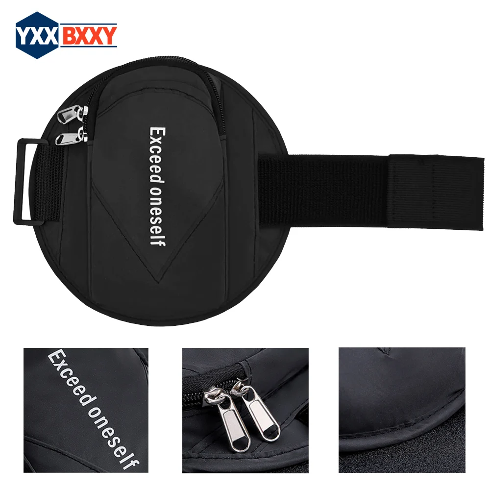 1 Stück Handyhalter-Armbänder, passend für bis zu 6,5 Zoll große Telefone, Verwendung zum Laufen, Spazierengehen, Wandern und Radfahren, Sport-Armbänder, Ärmeltasche Image