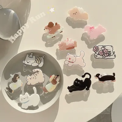 Cartoon Tier Telefonständer Niedlicher Bär Hund Elefant Designs Klebehalter für Smartphones Samsung IPhone