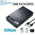 Custodia per HDD da 3,5 pollici Adattatore SATA a USB 3.0 Custodia per disco rigido esterno da 5