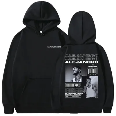 Sudadera con capucha con estampado De álbum De cantante Rauw Alejandro Todo De Ti, sudadera De gran