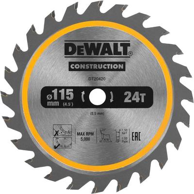 DT20420-QZ Kreissägeblatt 115 x 9,5 mm, 24 Zähne, genageltes Holz - Dewalt Image