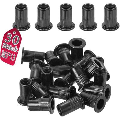 30 Stück Nietmuttern M5 Edelstahl A2 V2A, Runde Flachkopf Nietmutter, Einpressmuttern, Image