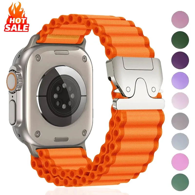 Nylon-Alpenarmband für Apple Watch Band 46 mm Ultra 2 49 mm 45 mm 44 mm 42 mm Handgelenkarmband für IWatch Serie 10 9 7 8 6 5 4 Correa Image