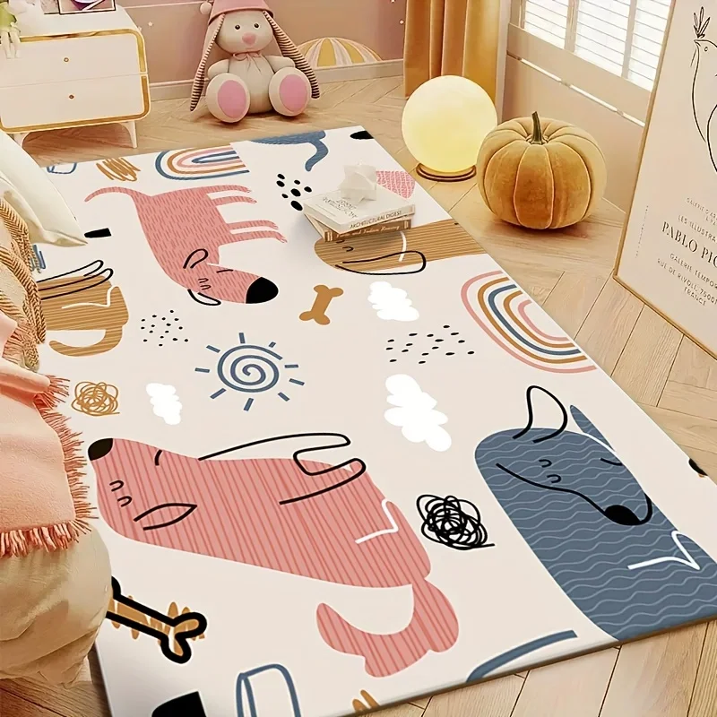 VIKAMA Cartoon Haustier-Diatomenerde-Matte, saugfähig, schnell trocknend, rutschfeste Matte, Zwinger-Matte, Hunde-Aktivitätsmatte, Ess- und Heimdekorationsmatte Image