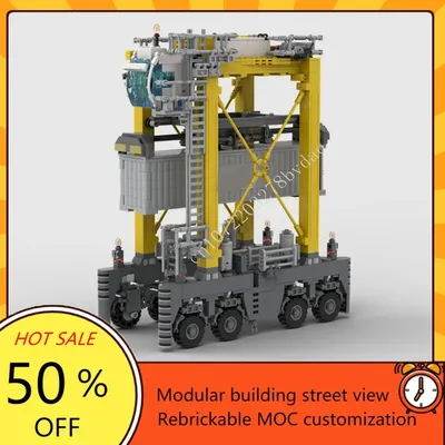 1963PCS MOC Liebherr Straddle Carrier Bausteine Modell Bricks Technische Ziegel DIY Montage Set Image