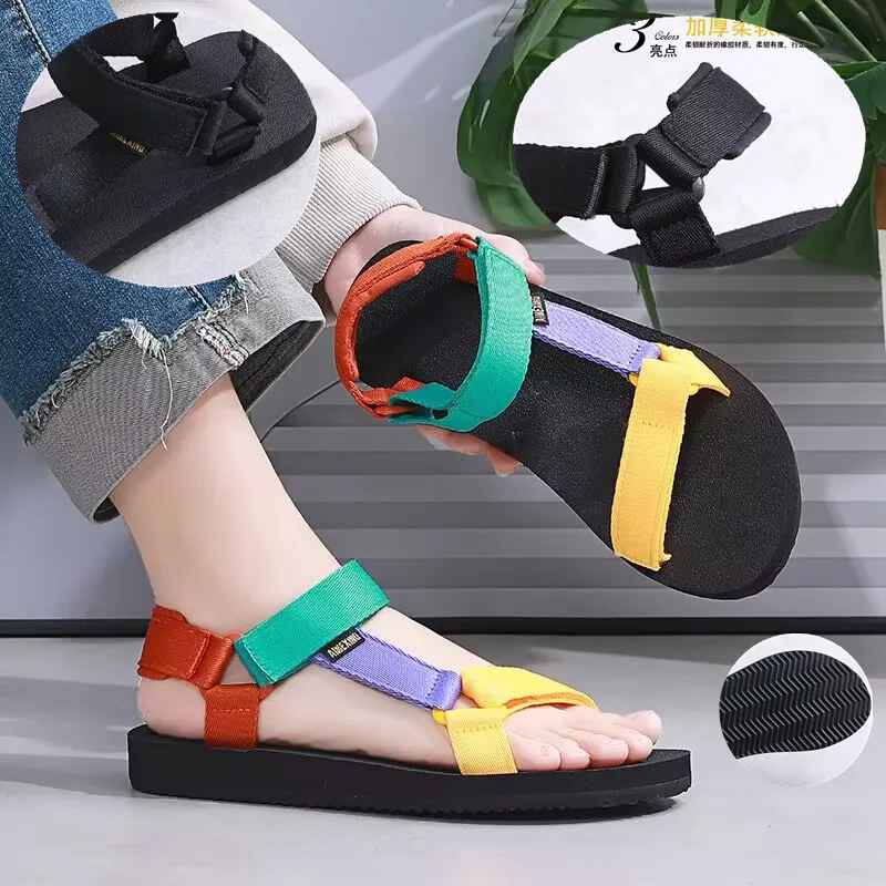 Sommer Flache frauen Schuhe Hanf Seil Set Fuß Strand Sandalen Outdoor Alle-spiel Casual Hausschuhe Große Größe Frauen sandalen sandalen