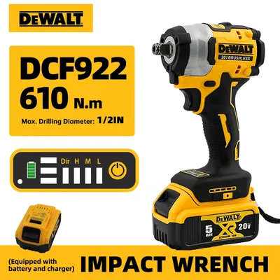Dewalt Tool DCF922 Brushless Cordless Impact Wrench 2500RPM 610NM Torque Variable Speed 20V Battery