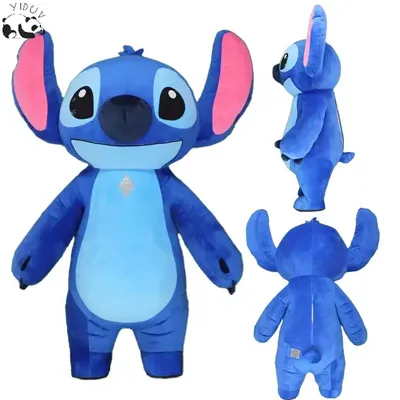 Cosplay Riesiges blaues Lilo & Stitch aufblasbares Maskottchenkostüm Disney Anime Cartoon Anzüge Image