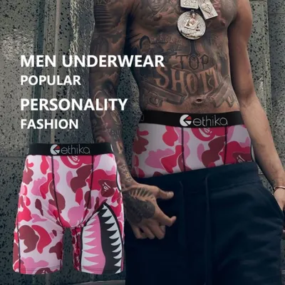 ETHIKA 1Pcs Männer Unterwäsche Boxer Atmungsaktive Mesh Schritt Mann Unterhose Herren Höschen Plus Image