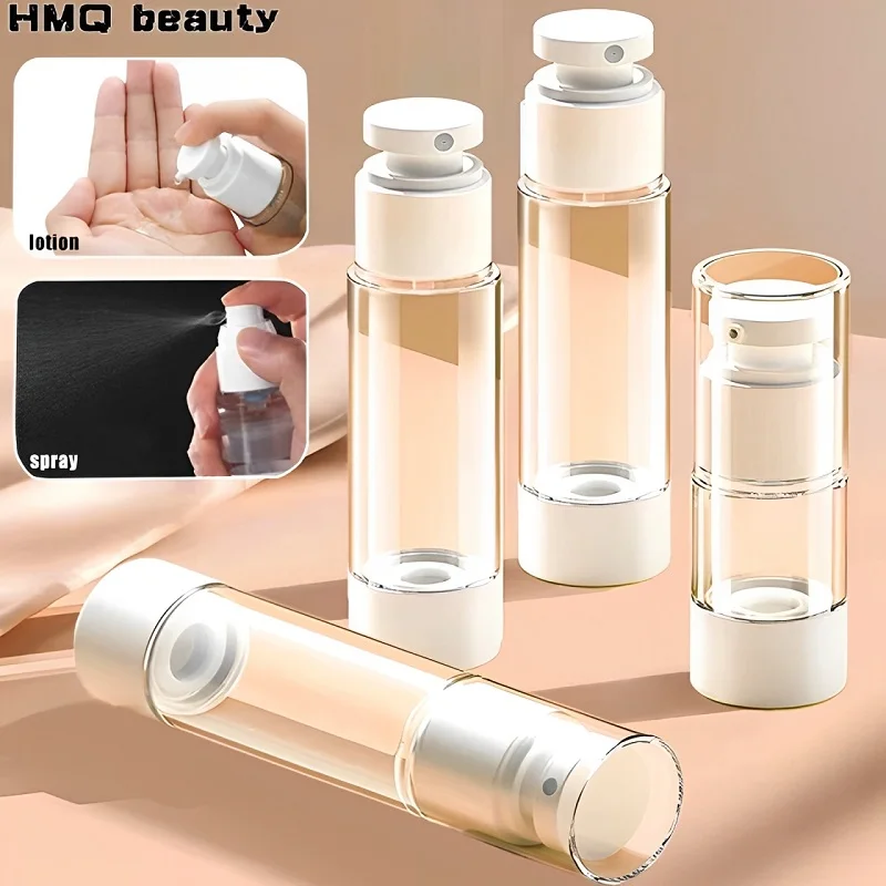 15–100 ml Airless-Pumpflaschen, transparentes, nachfüllbares Vakuumflaschen-Set, tragbarer Reise-Lotion- und Sprühspender, Kosmetikbehälter Image