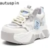 AUTUSPIN Summer Comfy Women Shoes 2025 Outdoor Fashion Genuine Leather Air Mesh Sneakers for Ladies
