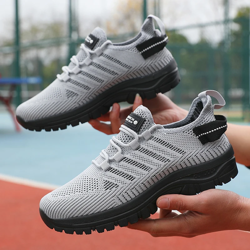 2025, Herren-Laufschuhe, gestricktes Mesh, atmungsaktiv, modisch, lässig, Sportschuhe, bequem, Fitness, leicht, Herren-Freizeitschuhe