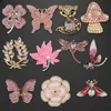 1/11 Stück Bling rosa Ahornblätter Schmetterling Schuh Charm für Frauen Mädchen Fuchs Käfer Pilz