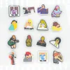 25 teile/paket Loch Slipper Zubehör Popmusik Rock Hippie Superstar Mode Silikon PVC Schuhe Charms