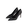 High-Heel-Pumps TOMMY HILFIGER "ESSENTIAL POINTED PUMP", Damen, Gr. 37, schwarz, Leder, elegant, Schuhe, Stilettoabsatz, Abendschuh, Partyschuh in schmaler Form