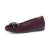 Ballerina GABOR "Florenz", Damen, Gr. 43, lila (brombeere), Ziegenveloursleder, unifarben, klassisch, Schuhe, Businessschuh, Schlupfschuh mit Elastikeinfass, Weite G