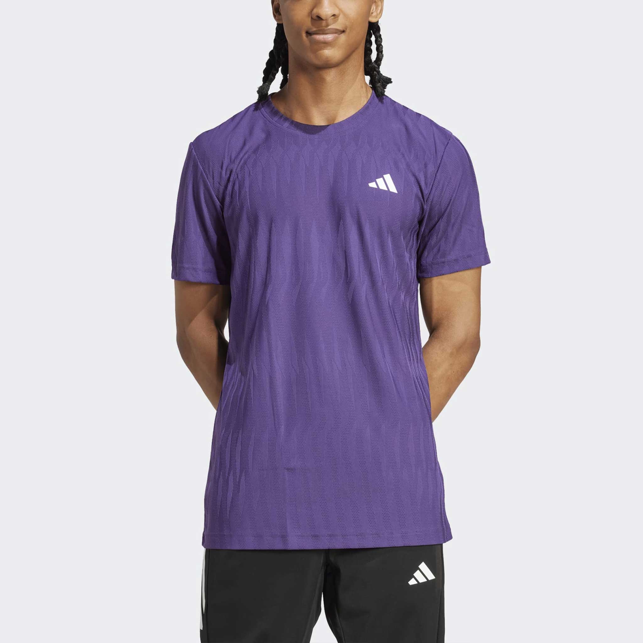 adidas Climacool+ Airchill Freelift Tee 2025 Men's Tennis Apparel Aurora Plum