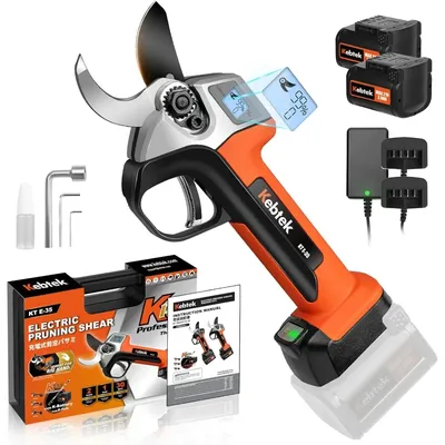 Professional Battery Pruners for Tree Trimming 18V Brushless Motor 2Pack 2AH Rechargeable