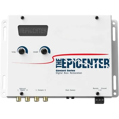 The EPICENTER Bass Restoration Processor, Car Audio Bass Booster Expander with Remote (White)