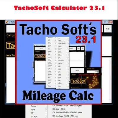 New TachoSoft Mileage Correction Tool 23.1 Pro | Electronic Odometer Calculator for Trucks & Cars | Licensed Diagnostic Software