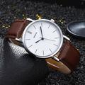 Montre à quartz ultra fine GENEVE pour homme bracelet en cuir de luxe montre-bracelet de sport décontractée horloge étanche