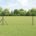 Recinzione Esagonale Vidaxl Grigia 0.6x10 m Acciaio, Pali per Recinzione Vidaxl 7 pz Grigi Ø32 mm
