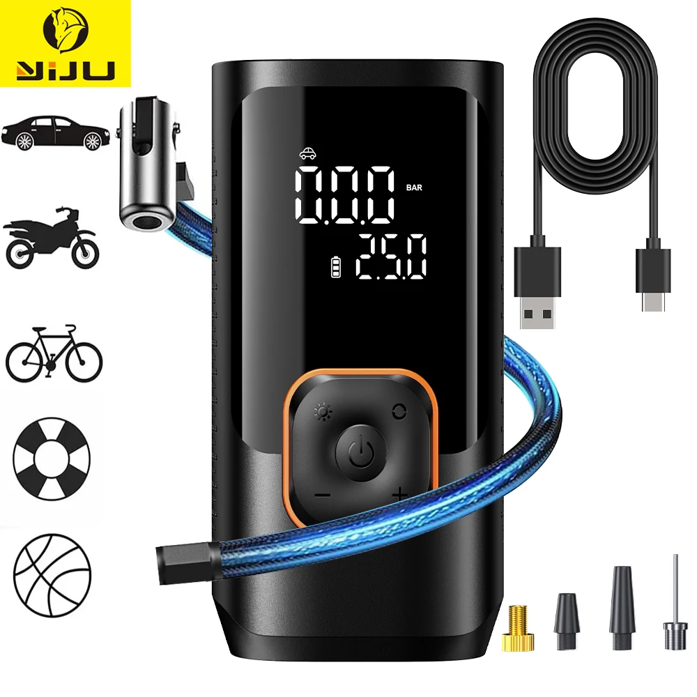 Auto Senza Fili Pompa di Aria Compressore Dei Pneumatici Auto Bici Palla Gonfiatore Ha Condotto La Luce 150Psi Gonfiatore Dei Pneumatici per Auto Moto Biciclette AUTO