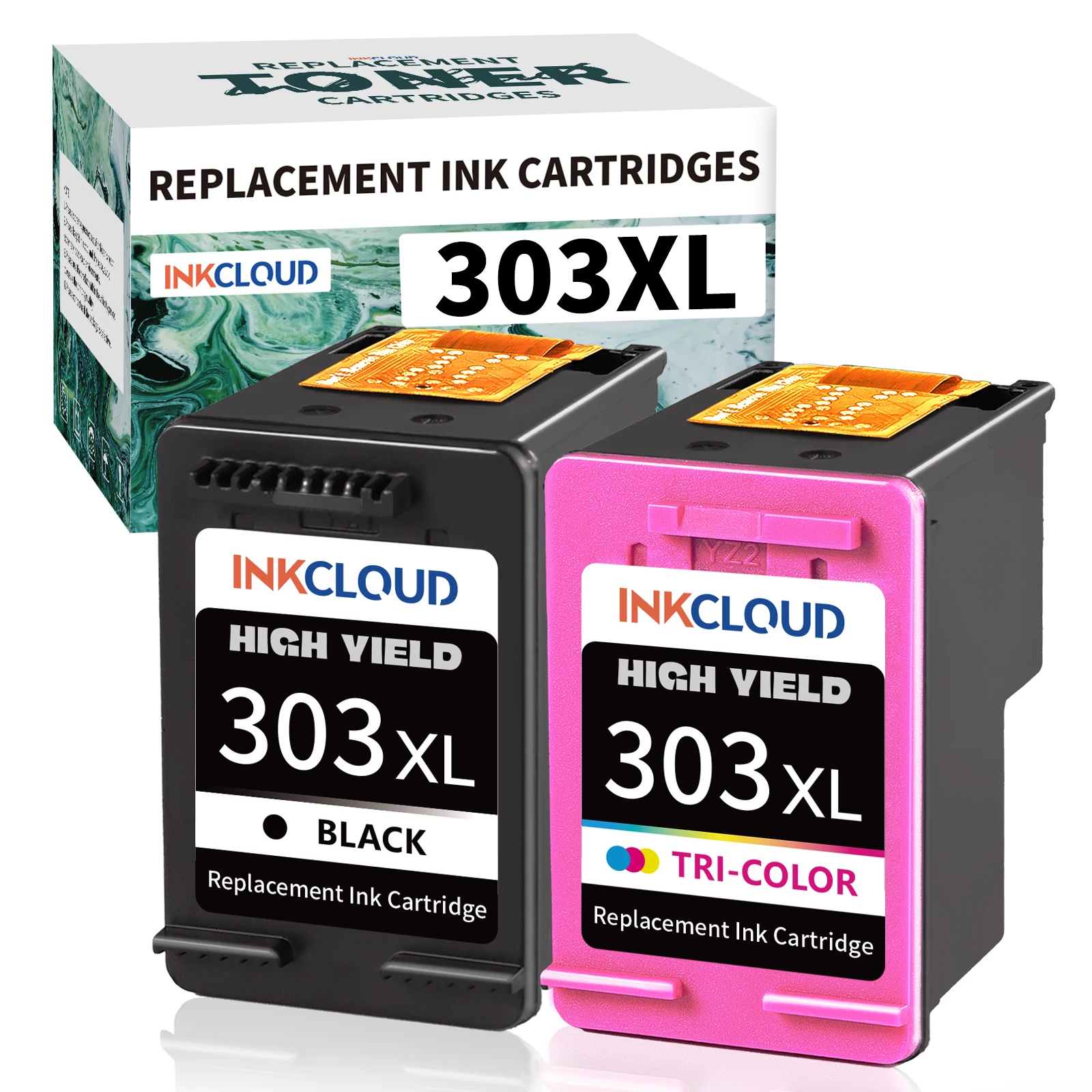 INKCLOUD 303XL remplacement pour cartouches HP 303 encre noire et couleur pour HP Envy Photo 6232 6230 6220 7830 6234 7130 7134 7921