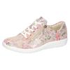 Schnürschuh WALDLÄUFER "K-IRA", Damen, Gr. 4 (37), rosa (rosé multi), Veloursleder, metallic, sportlich, Schuhe, Halbschuh, Komfortschuh mit farbenfrohem Druck, Schuhweite K