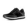 Keilsneaker GABOR "Turin", Damen, Gr. 43, schwarz, Ziegenveloursleder, Glattleder, Lackleder, unifarben, sportlich, Schuhe, Freizeitschuh, Halbschuh, Schnürer mit Komfortweite H (=sehr weit)