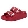 Pantolette RIEKER, Damen, Gr. M (38/39), rot, Synthetik, unifarben, sportlich, Schuhe, Plateau, Sommerschuh, Schlappen in Weite G (=weit)