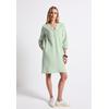 Sommerkleid STREET ONE, Damen, Gr. 36, EURO-Größen, grün (soft jade grün), Stoff, 100% Leinen, unifarben, casual, normal knielang, Rundhals, 3/4-Ärmel Bündchen, Kleider, mit Eingrifftaschen