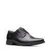 Schnürschuh CLARKS "Tilden Plain", Herren, Gr. 47, schwarz (schwarz leather), Leder, elegant, Schuhe, Freizeitschuh, Halbschuh, Schnürschuh mit komfortablem Fußbett