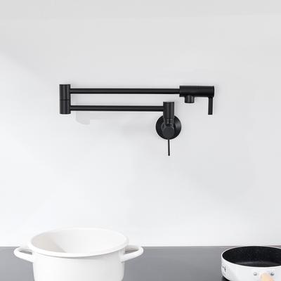Luxier KTS27 Contemporary Wall-Mounted Pot Filler with 2 Handles