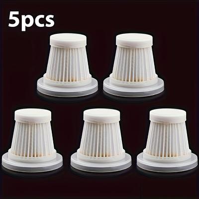 TEMU Washable Handheld Vacuum Filter - 5/10/15pcs Reusable Filters For Cordless Car Vacuum, Portable Vacuum Attachment, Plastic Material, Compatible With Specific Models, No Battery Image