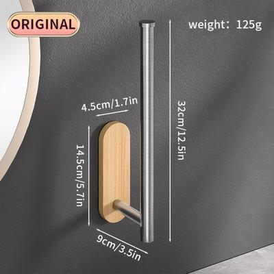 TEMU 1pc Paper Towel Holder For Kitchen, Self Adhesive Under Cabinet Paper Towel Holder, Wall Mounted Towel Bar For Kitchen, Bathroom And Rv, Kitchen Bathroom Accessories