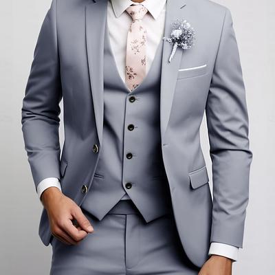TEMU Men'-piece Suit With A Sense Of , Featuring A Formal Attire For Weddings, Work, And Festive Gifts, Designed In -piece Style, With A Plus Size Option Image