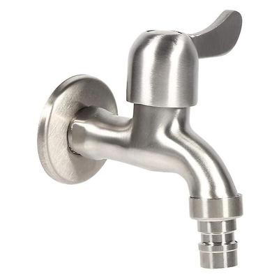 Ersandy - Gartenhahn-Adapter aus Edelstahl 304 für die Außenwandmontage, Wasserhahn-Adapter für Image